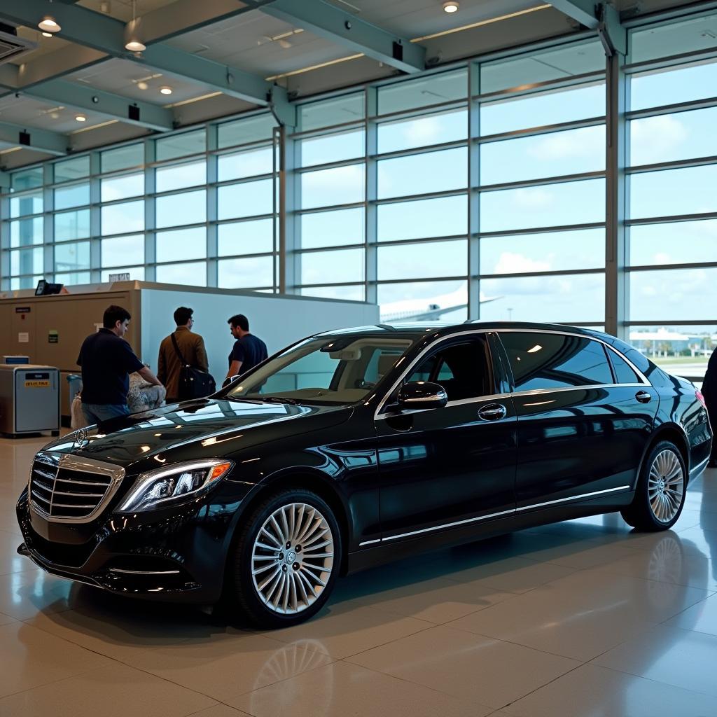 Black Car Service Arrival at Miami International Airport