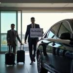 Mill Valley Airport Transfer: Chauffeur Meeting Client at SFO