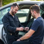 Mobile Car Key Service in Houston, TX: Technician Providing Onsite Service