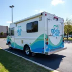 Mobile Dental Clinic parked in a parking lot