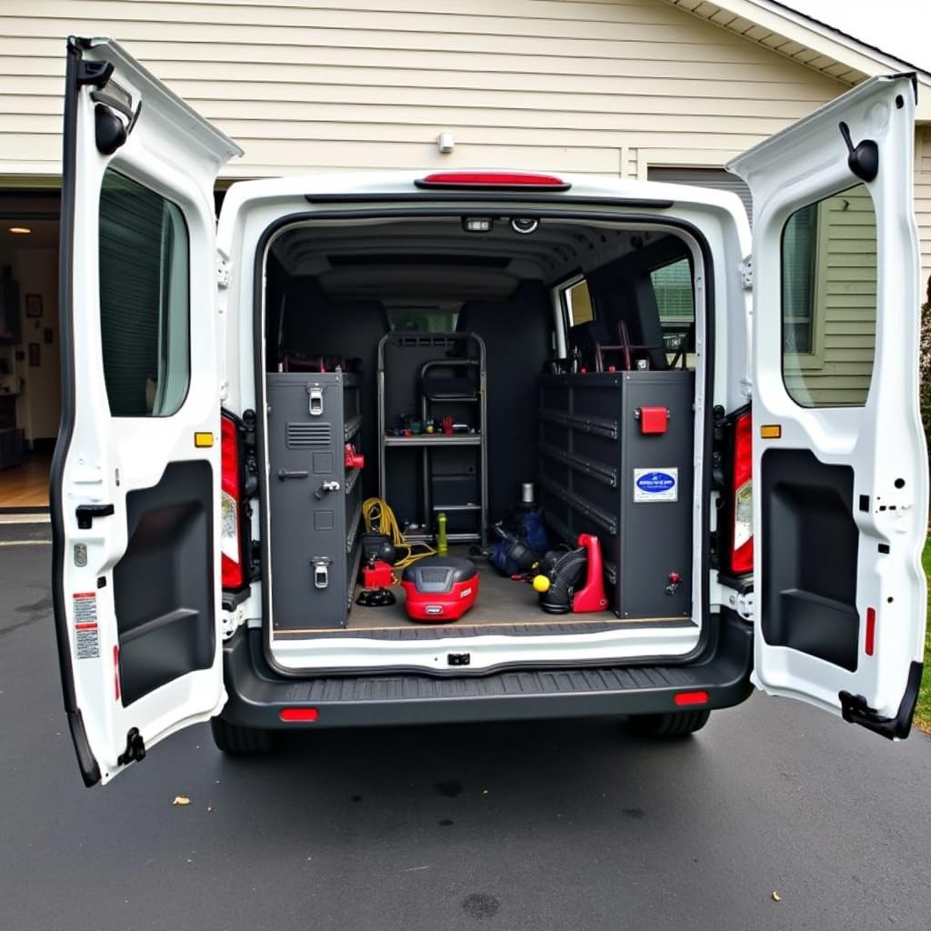 Mobile mechanic van fully equipped with tools and diagnostic equipment