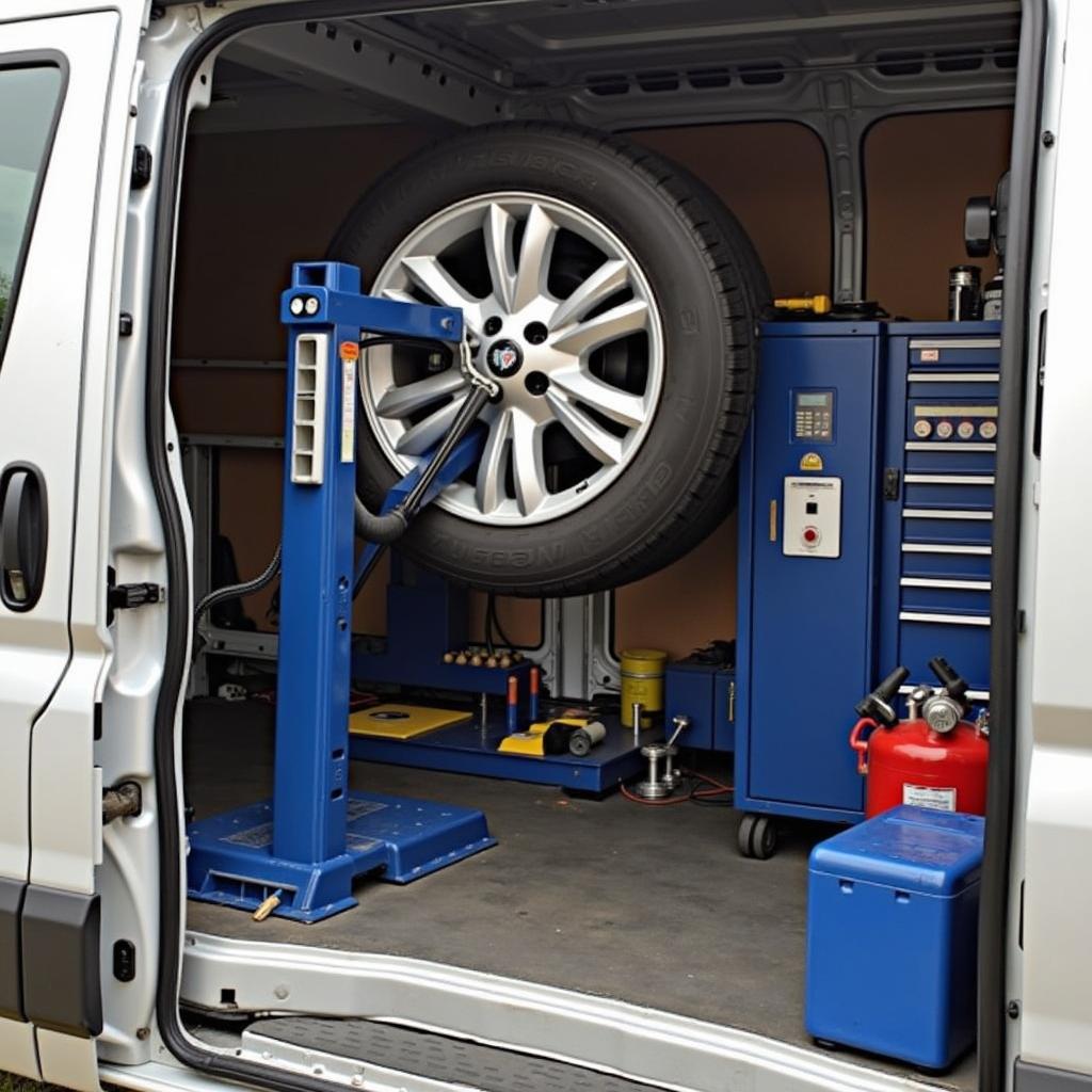 Fully Equipped Mobile Tire Repair Van