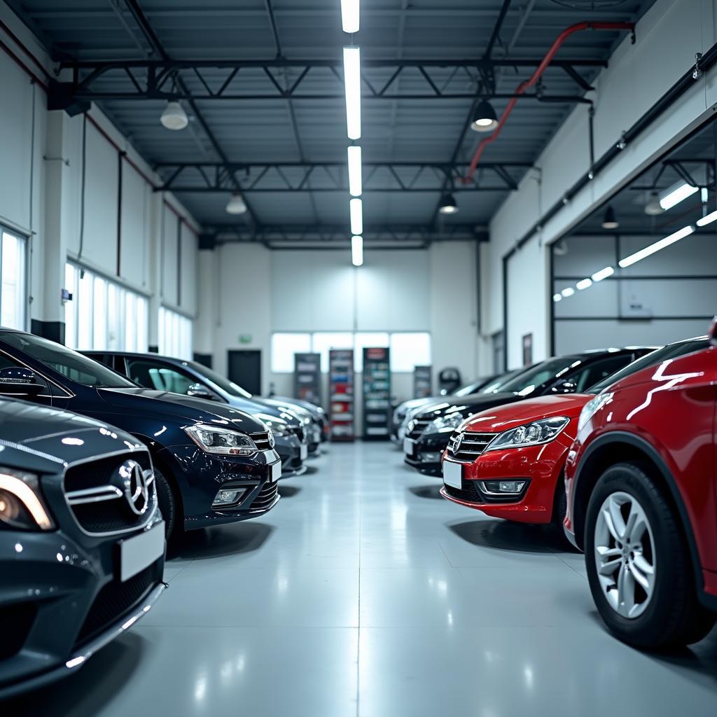 Modern Car Service Bay in Mumbai