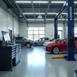 Modern Car Service Center with Advanced Equipment