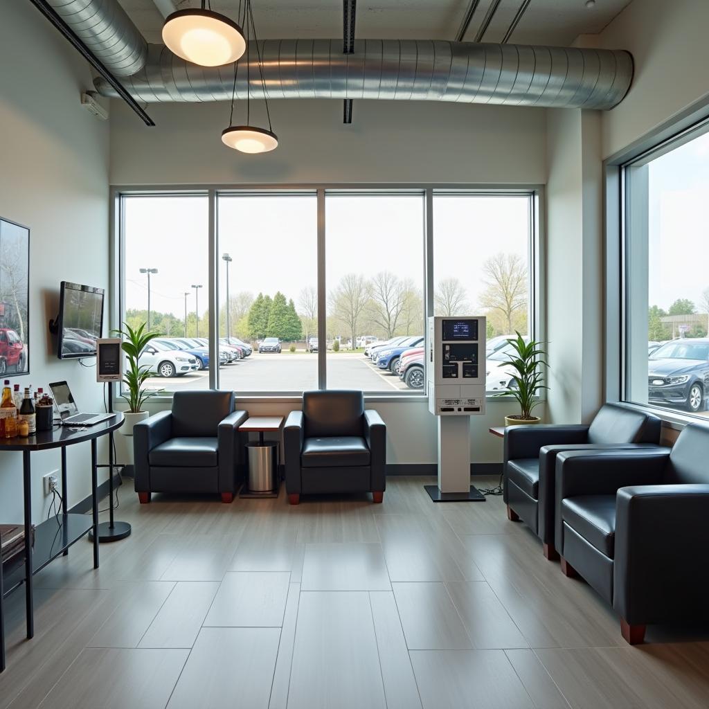 Modern Car Service Center Waiting Area