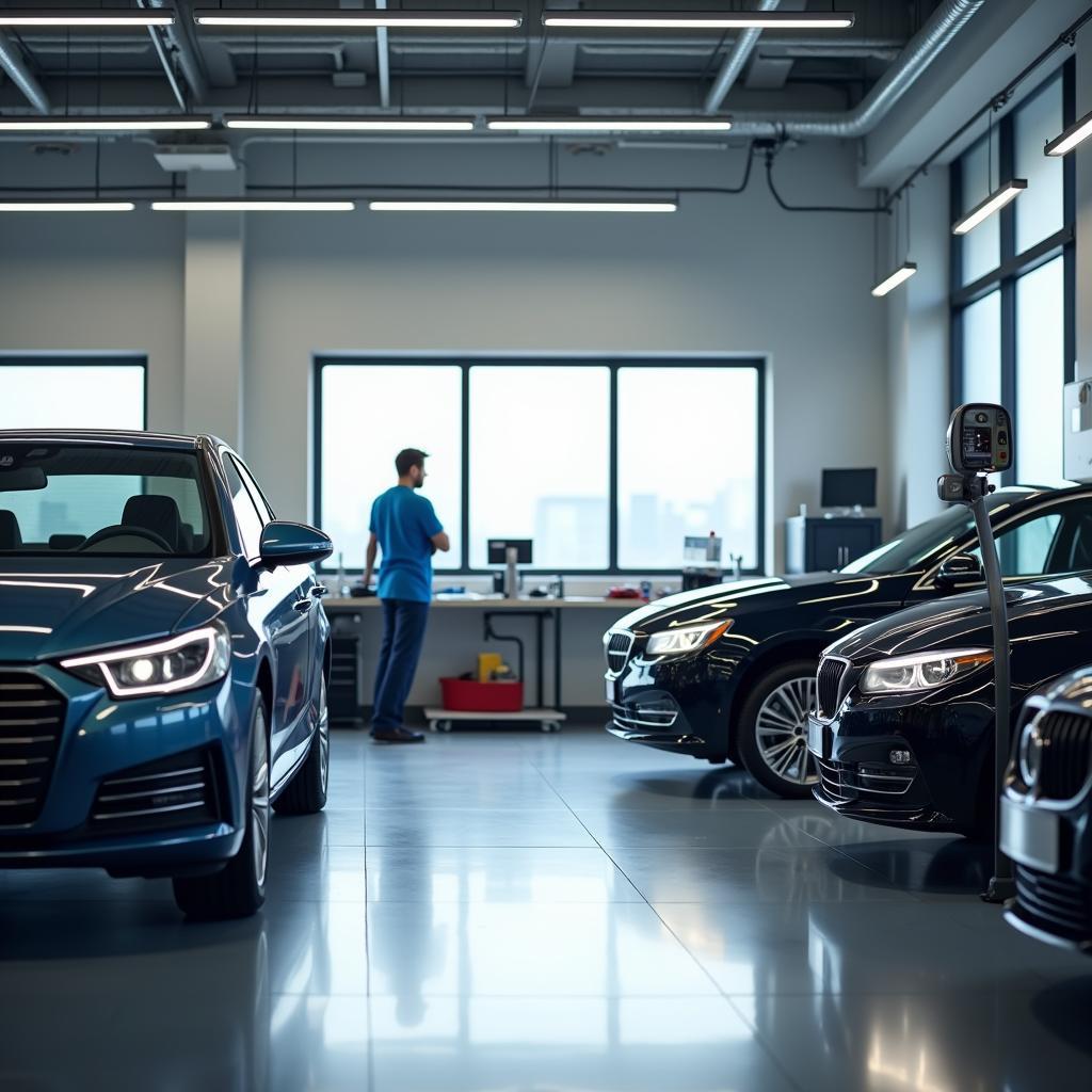 State-of-the-Art Car Service Center with Advanced Diagnostic and Repair Equipment