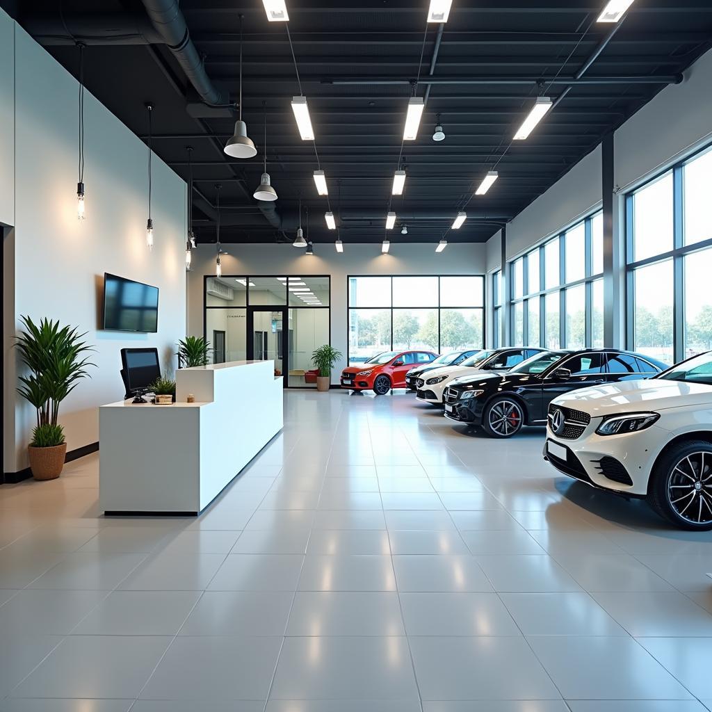 Modern Car Service Reception Area