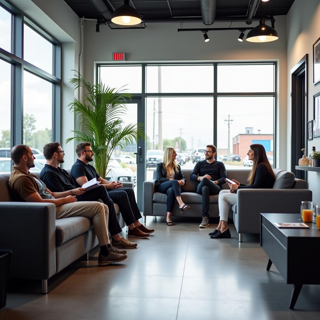 Modern Car Service Waiting Area