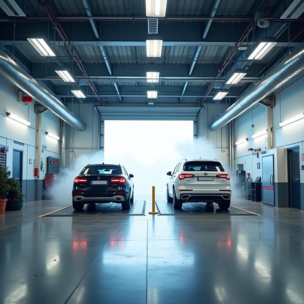 Modern Car Wash Facility Wide Angle HD