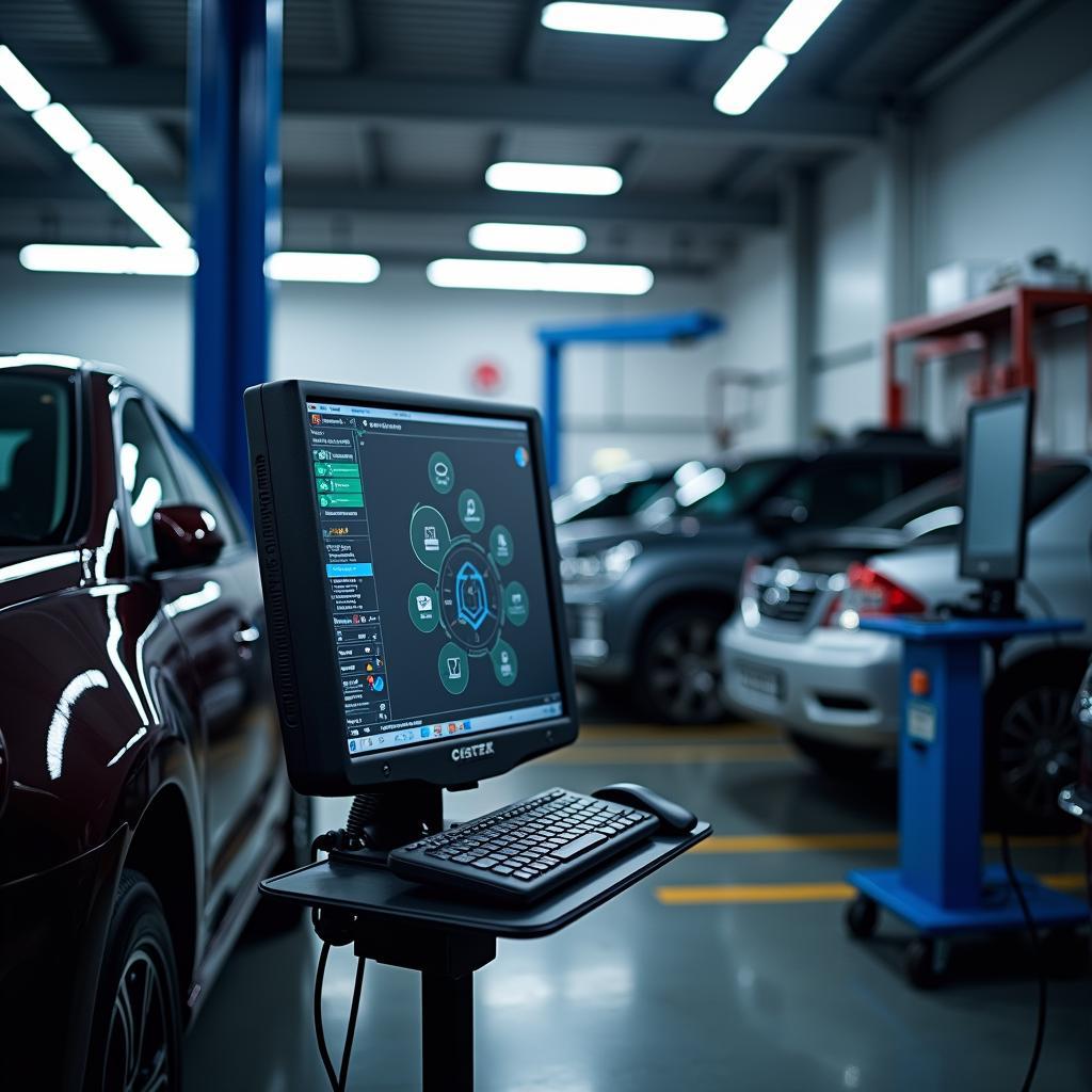 Modern Diagnostic Equipment at a Ghaziabad Car Service Centre