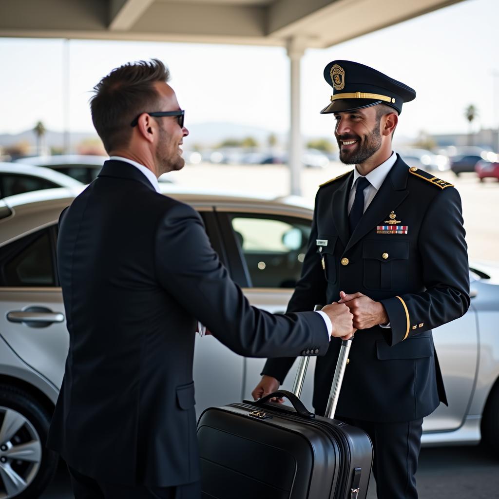 Chauffeur Assisting with Luggage at MRY Airport