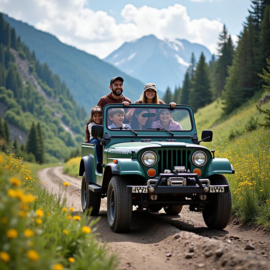 Family Jeep Adventure in Naran Valley