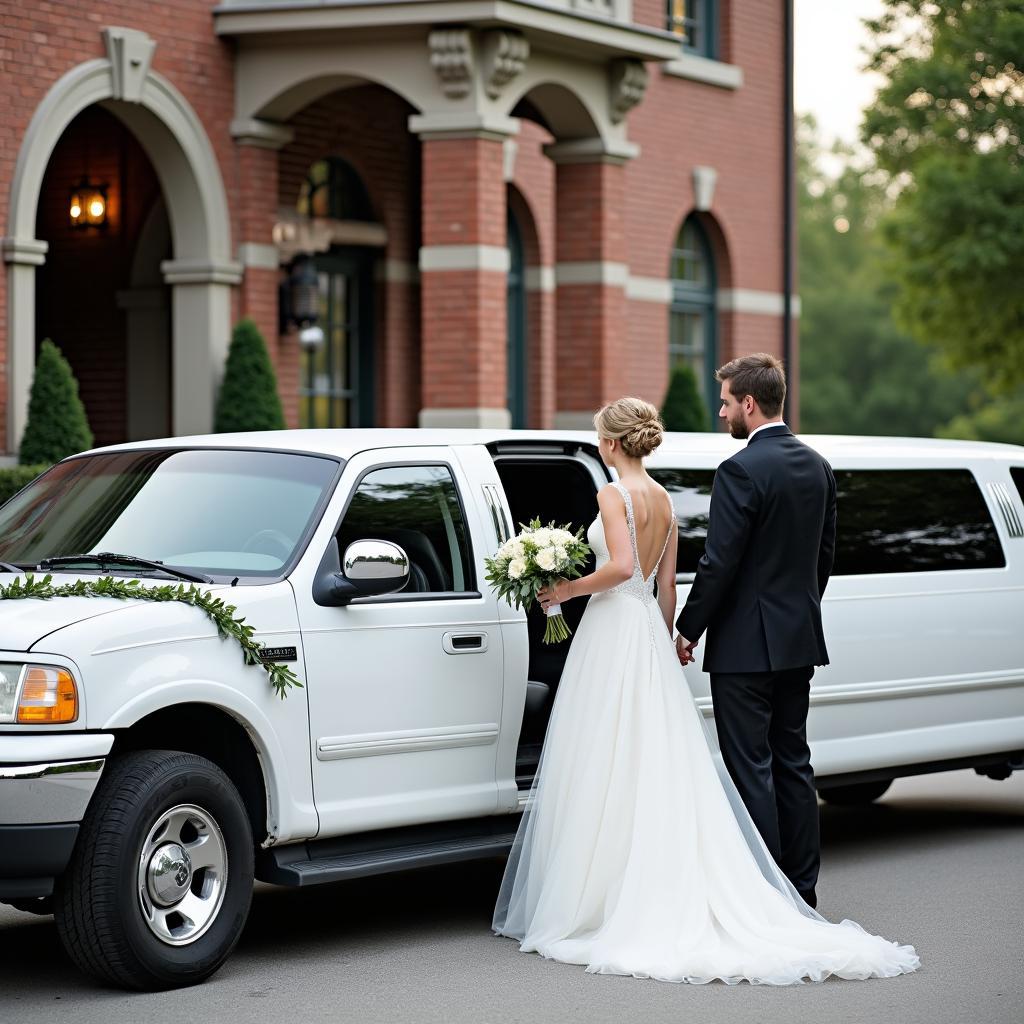 Limousine de mariage d'un service de voiture privée à Nashville