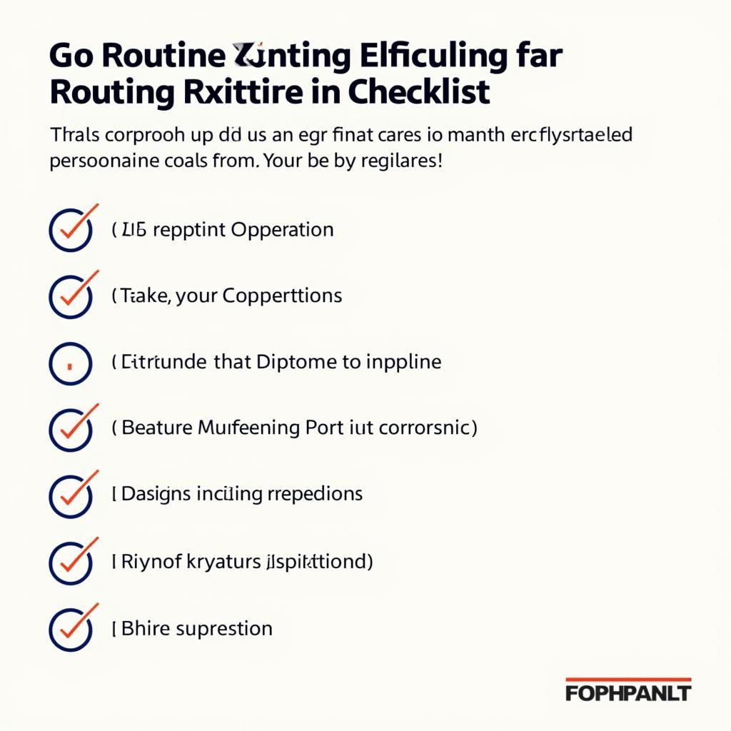 New Imperial Car Service Routine Maintenance Checklist