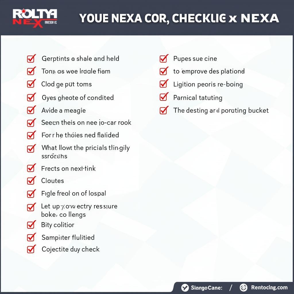 Nexa Car Service Checklist Vapi