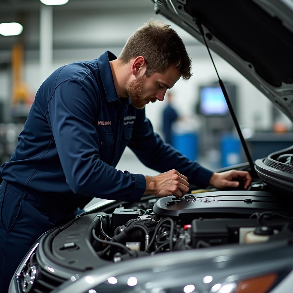 Nissan Certified Technician Working