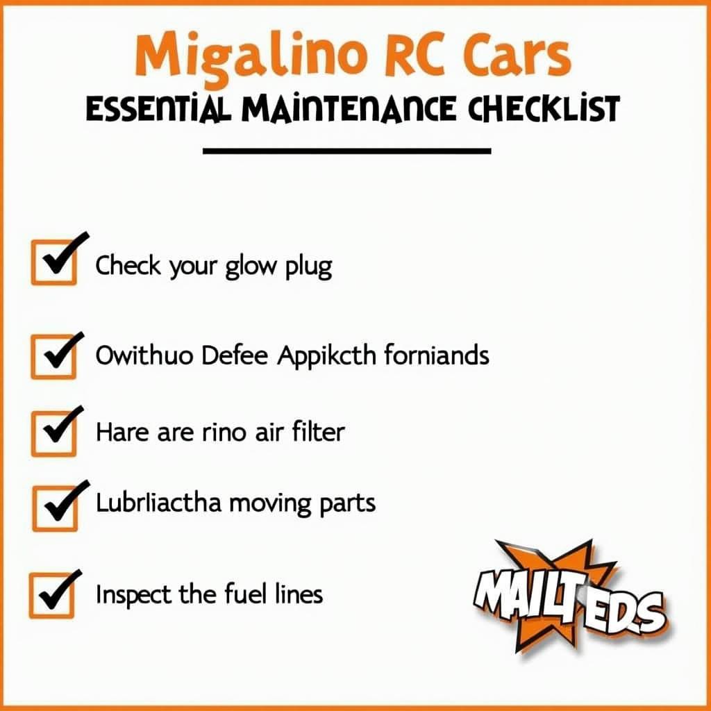 Nitro RC Car Maintenance Checklist