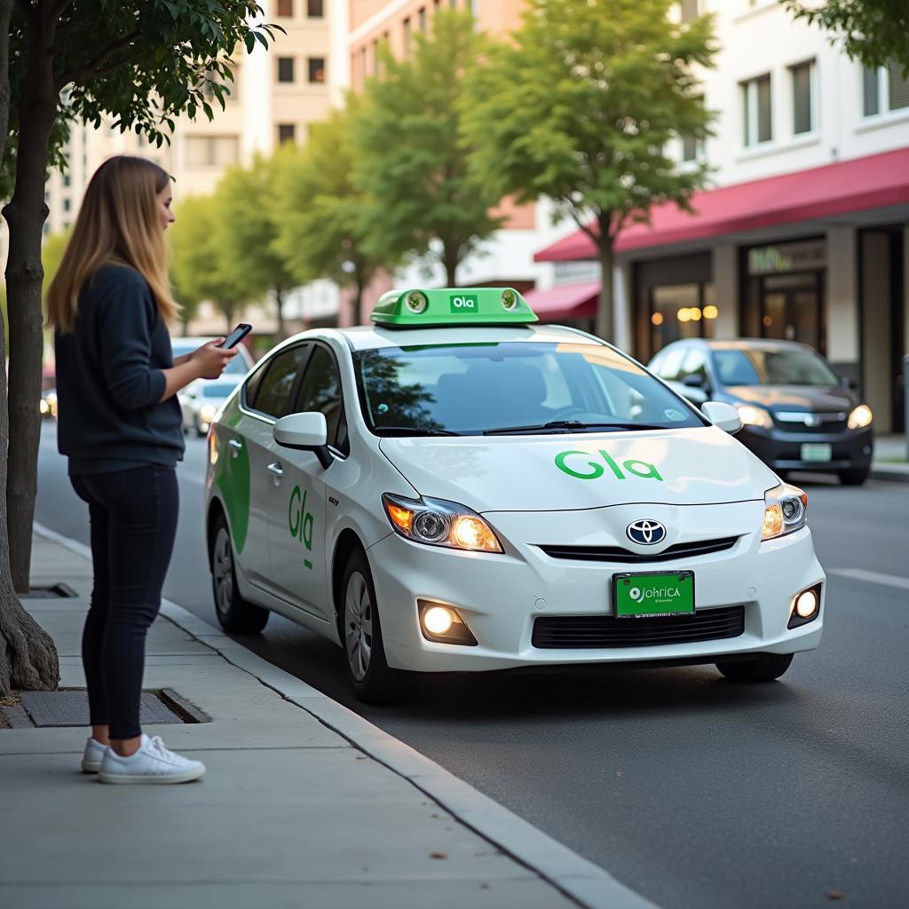 Ola Driver Arriving at Pickup Location