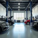 Interior of a Modern Car Service Center in Oman