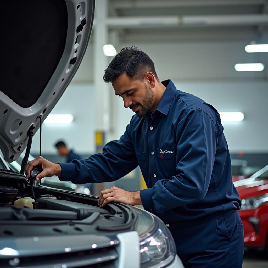 Experienced Mechanic Working on a Car in Patna