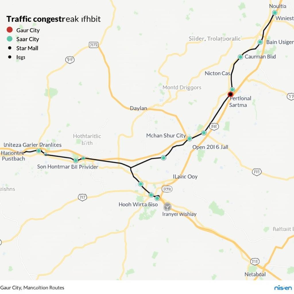 Navigating peak hour traffic between Gaur City and Star Mall