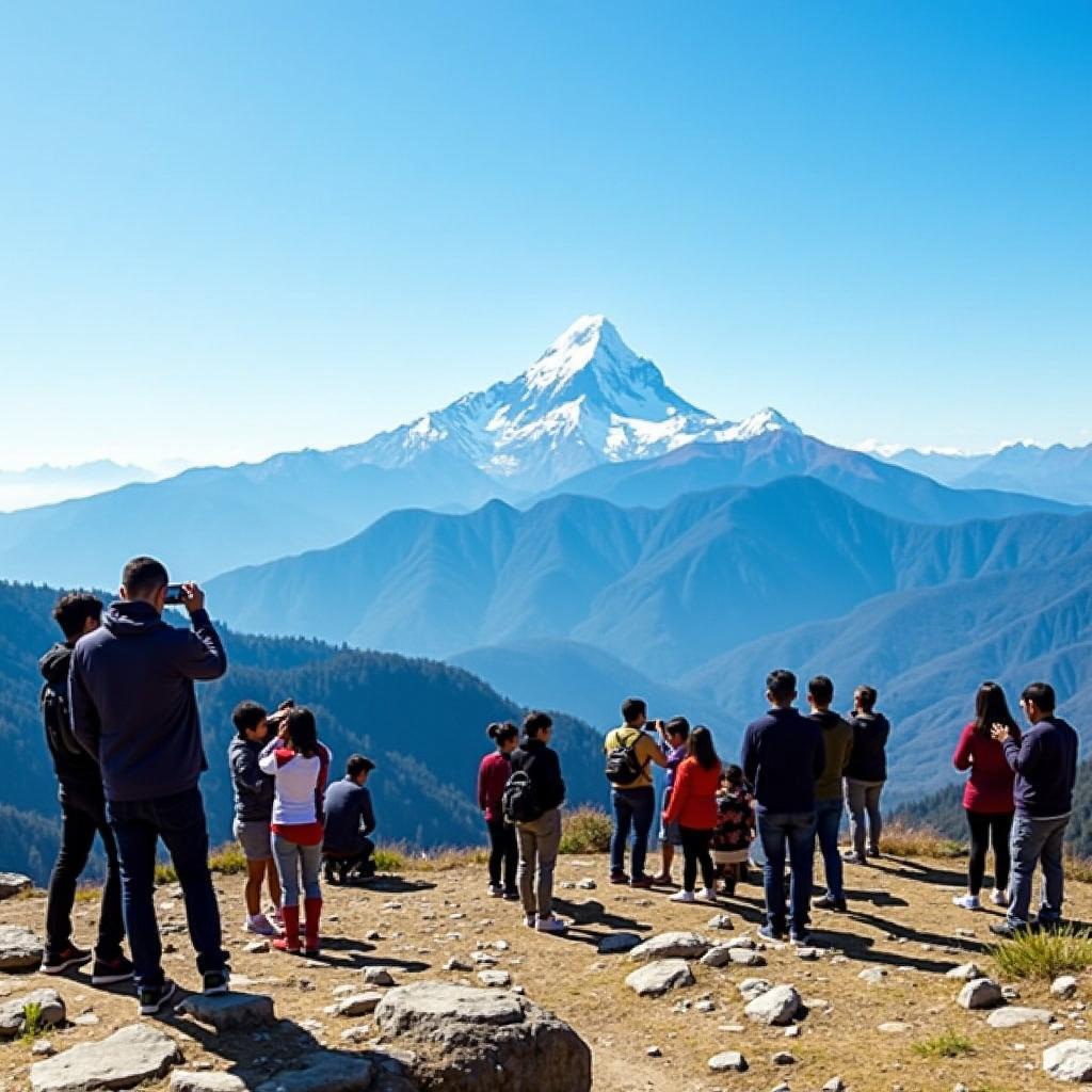 Pelling Scenic Viewpoint with Kanchenjunga Mountain in the Background