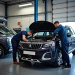 Peugeot Service Center Repair in Progress