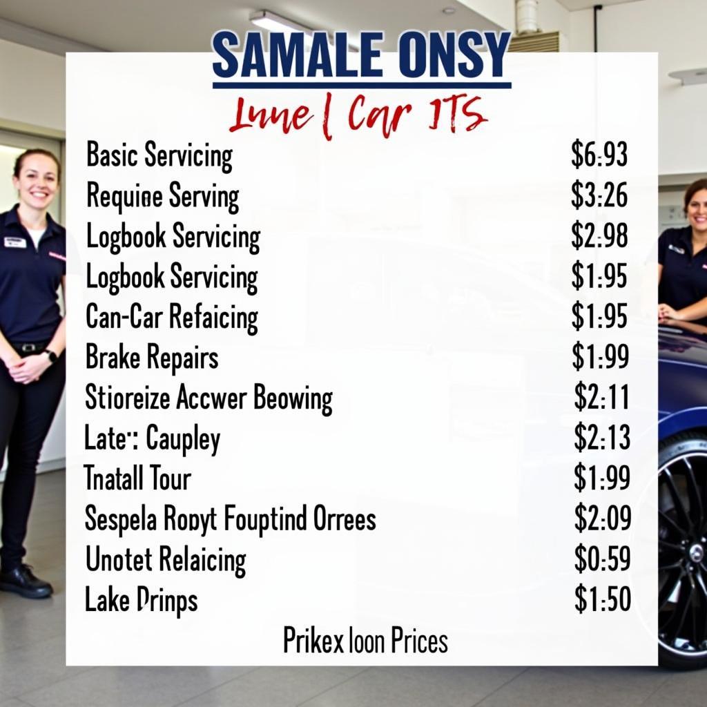 Car service price list in Port Melbourne