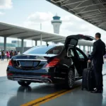 Private car service waiting at Orlando Airport for Daytona Beach transfer