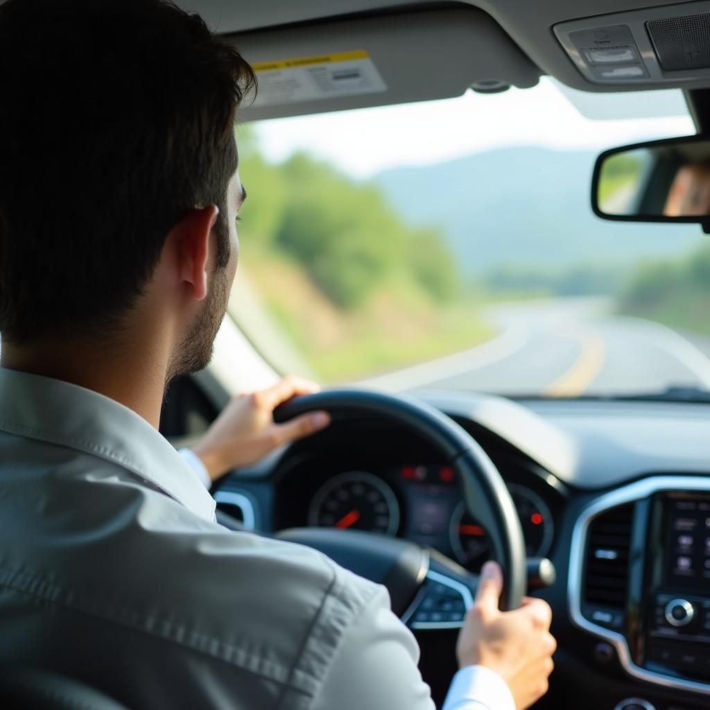 Professional driver navigating the route from Mumbai to Mahabaleshwar