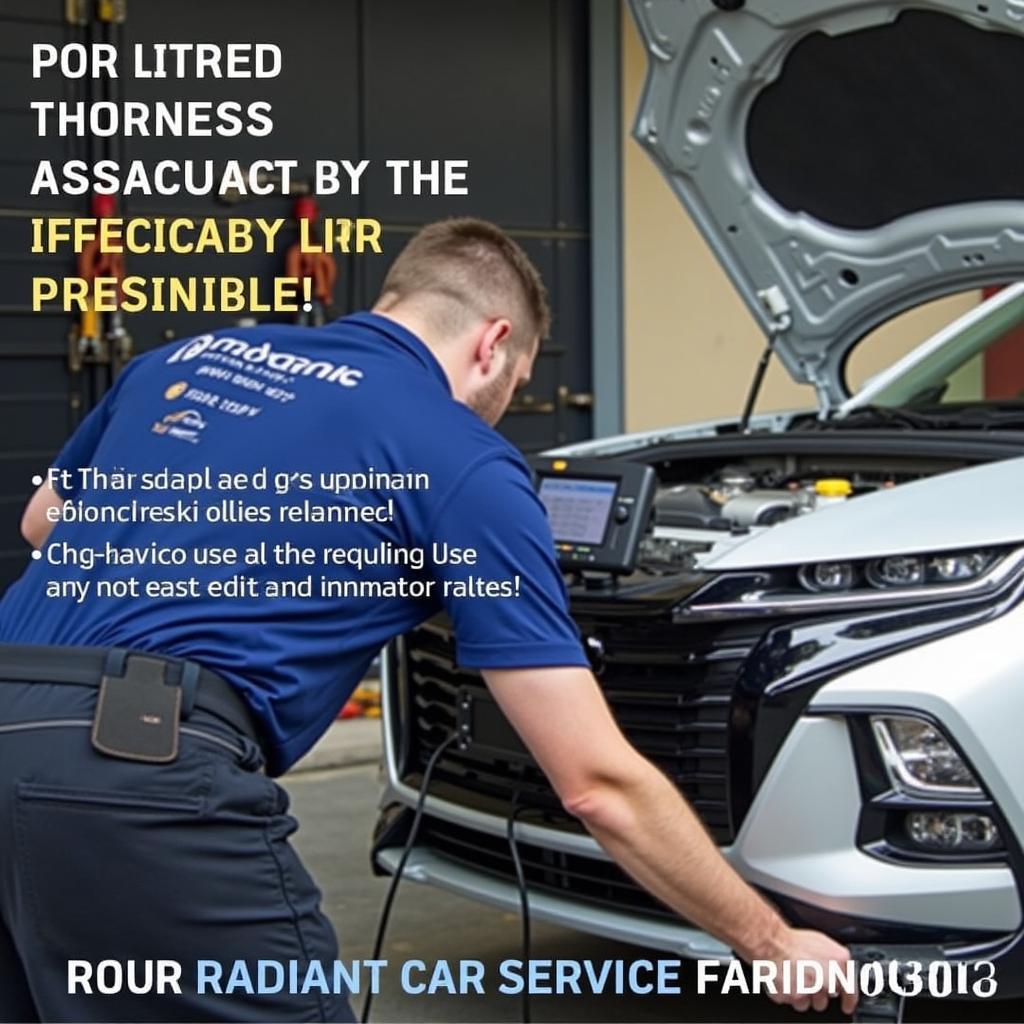 Modern Diagnostic Equipment at Radiant Car Service Faridabad