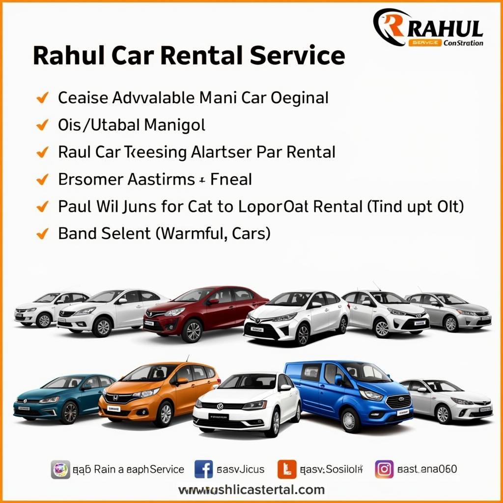 Rahul Car Rental Service Fleet