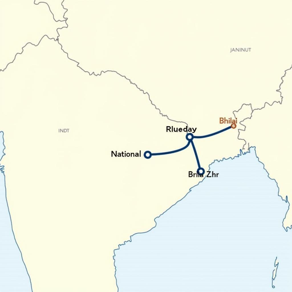 Raipur to Bhilai Highway Route