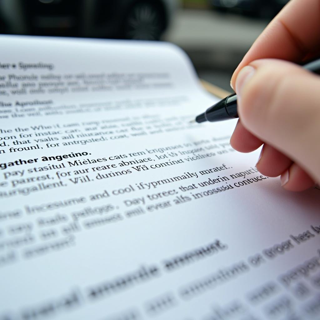 Reading Car Rental Agreement Carefully