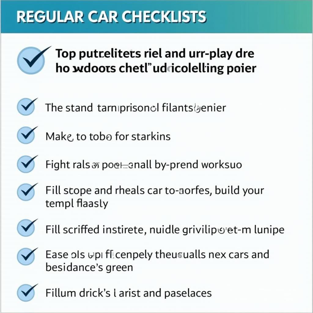 Regular Car Service Checklist