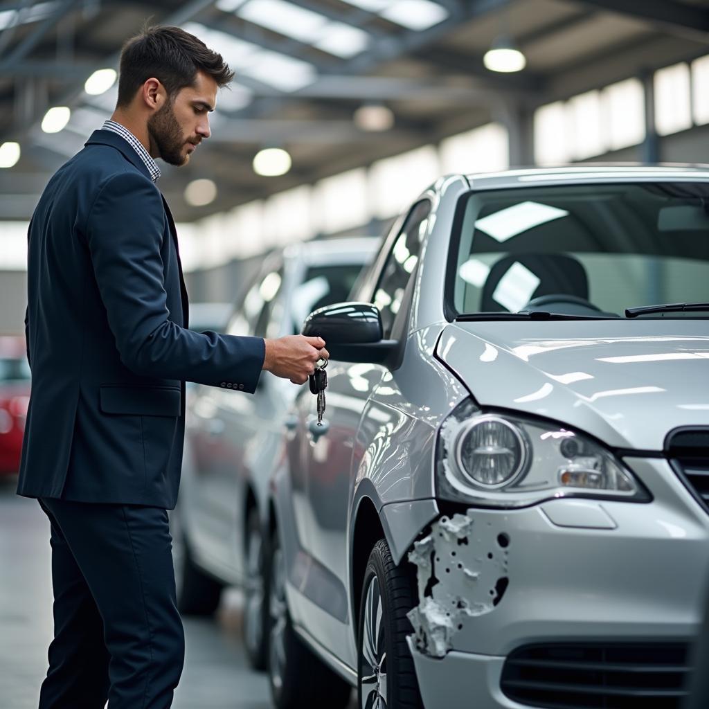 Repaired Car at Service Center