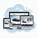 Responsive Car Service Website Design on Mobile and Desktop