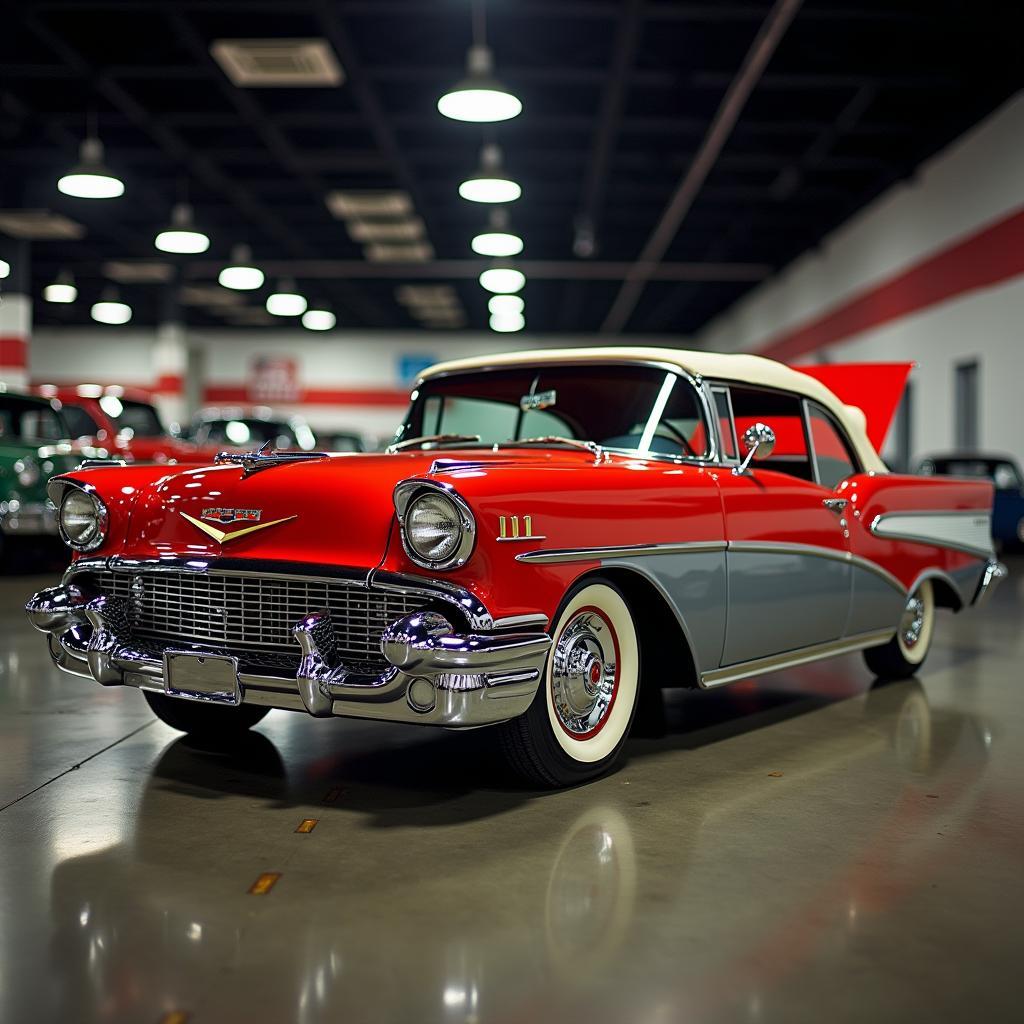 Restored Classic Car in Showroom