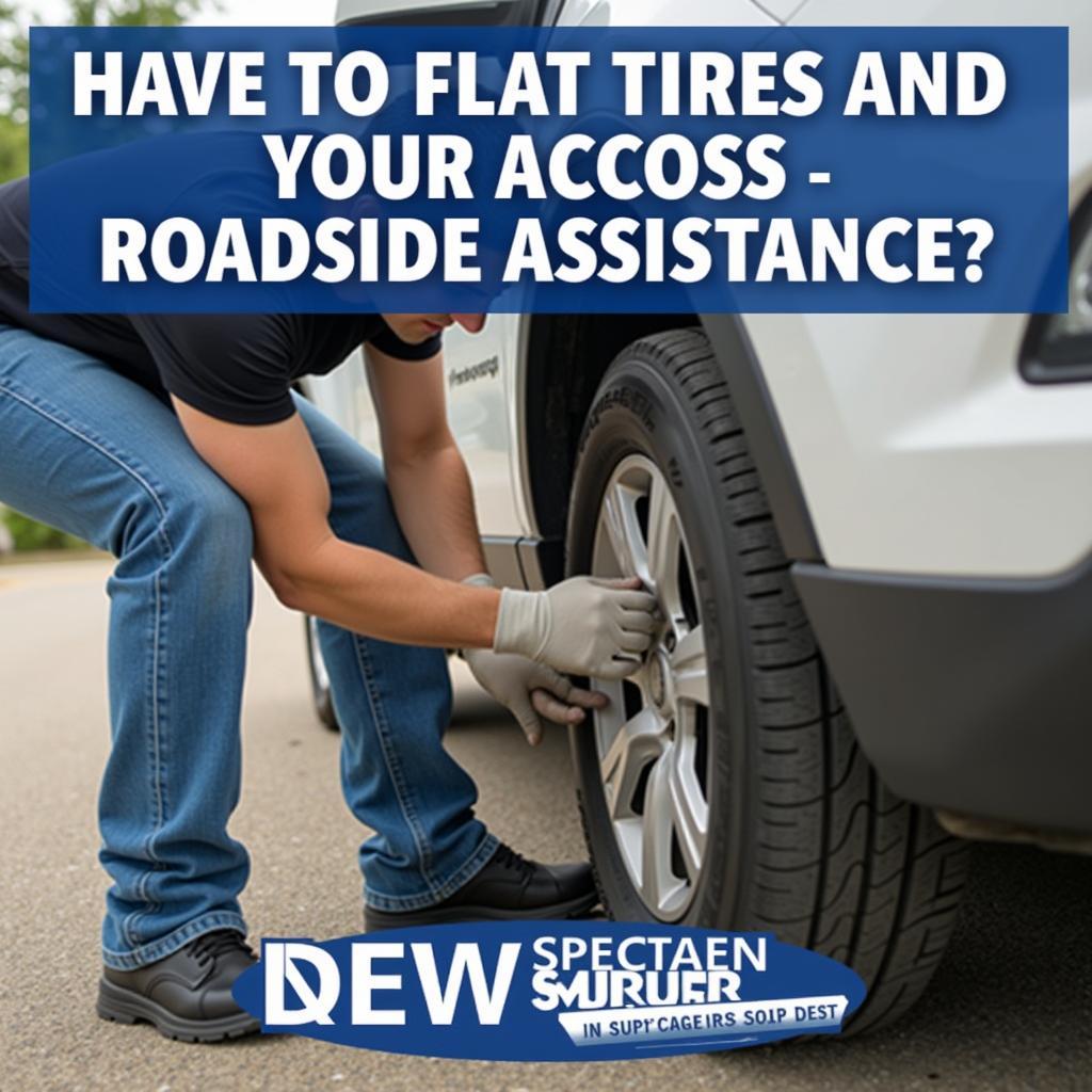 Roadside Assistance Technician Changing a Tire