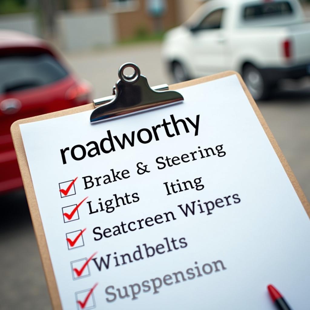 Car Roadworthy Inspection Checklist