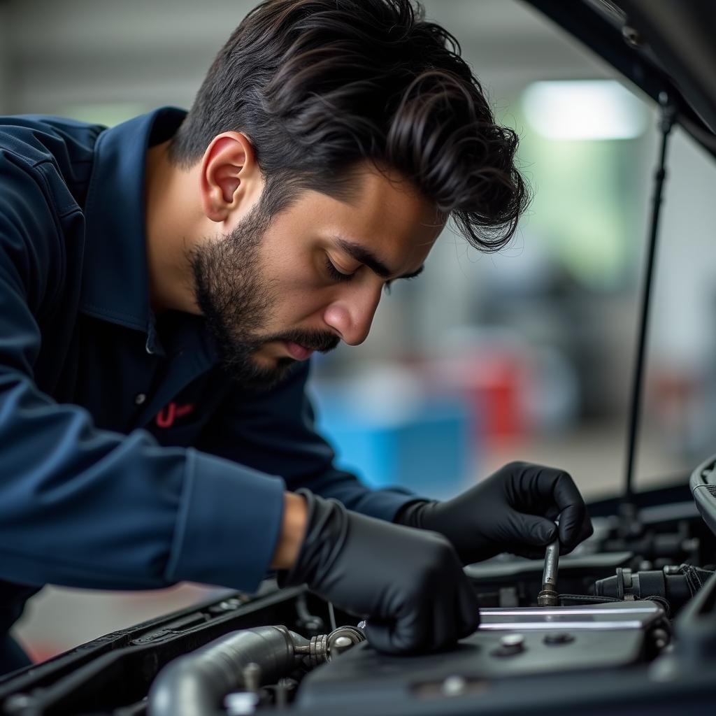 Experienced Car Mechanic at Work in Rohini