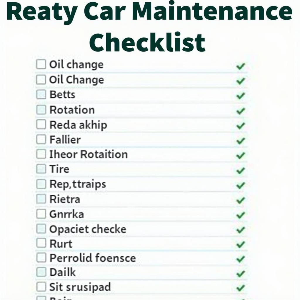 Routine Car Maintenance Checklist in India