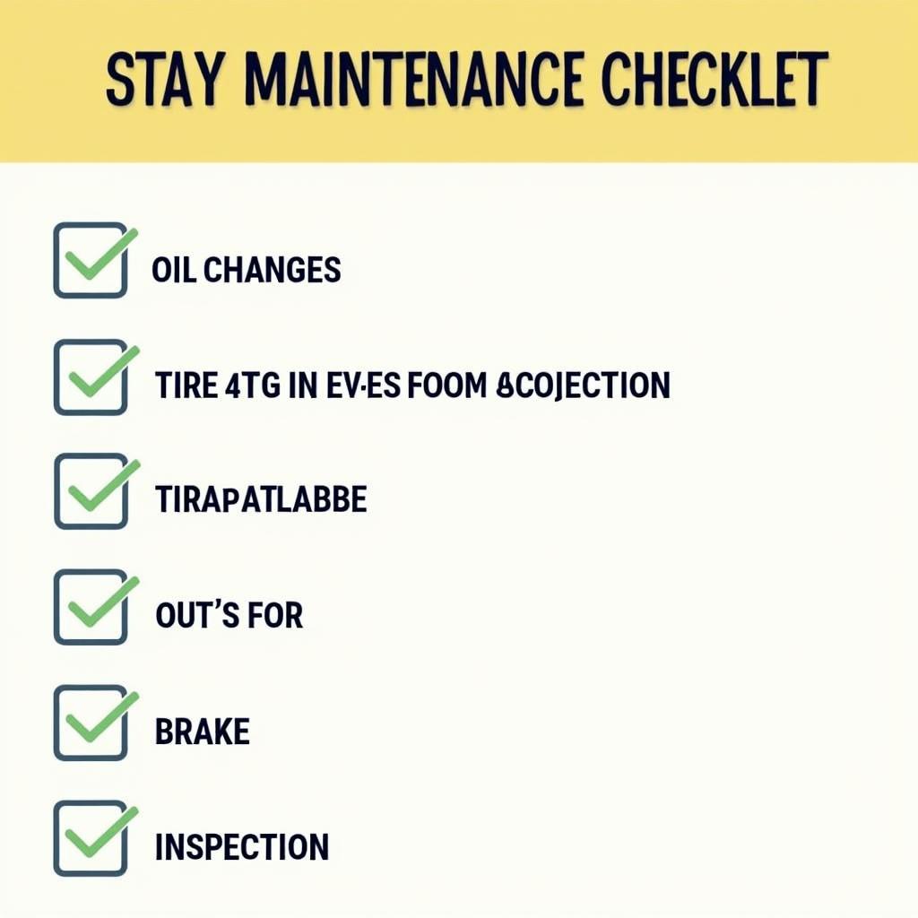 Routine Car Maintenance Checklist: A checklist highlighting essential routine car maintenance tasks.