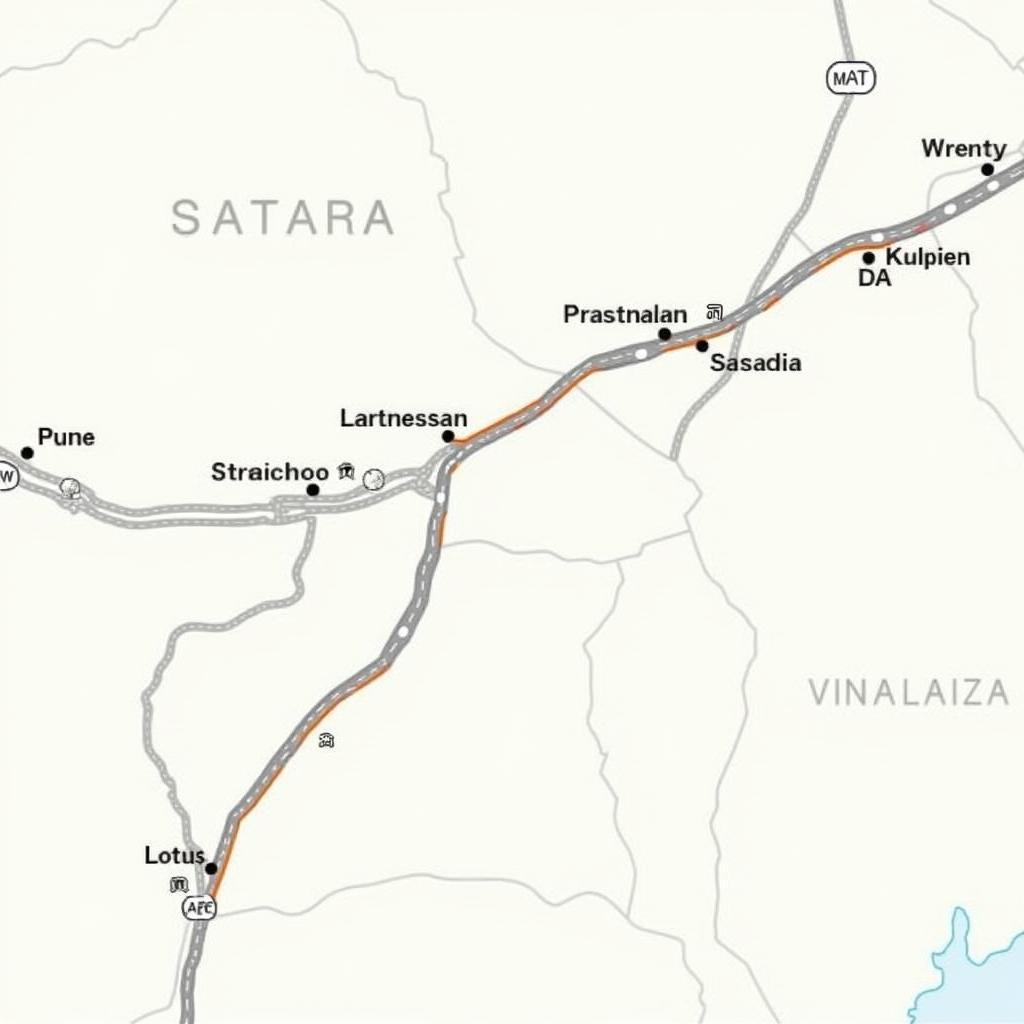 Satara to Pune Highway Route Map