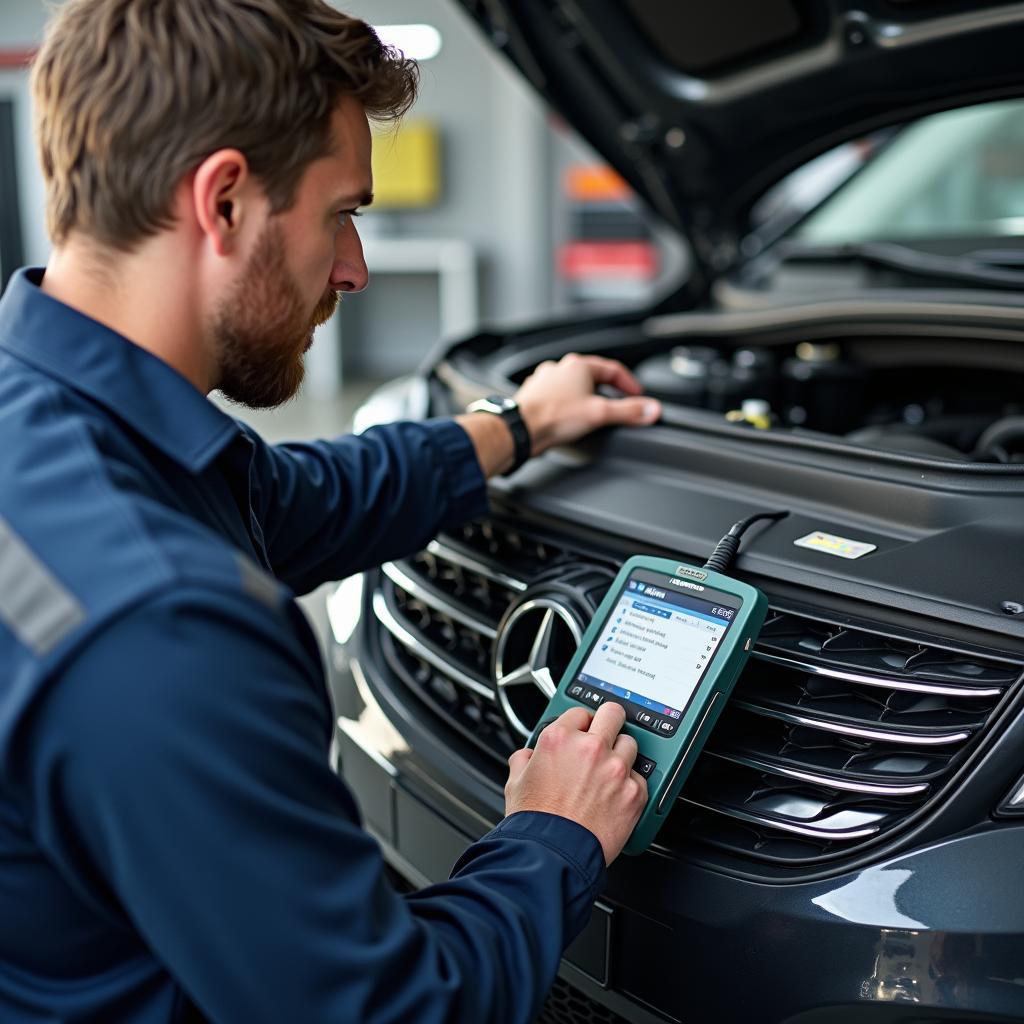 Sathish Car AC Service Technician Performing Diagnostics