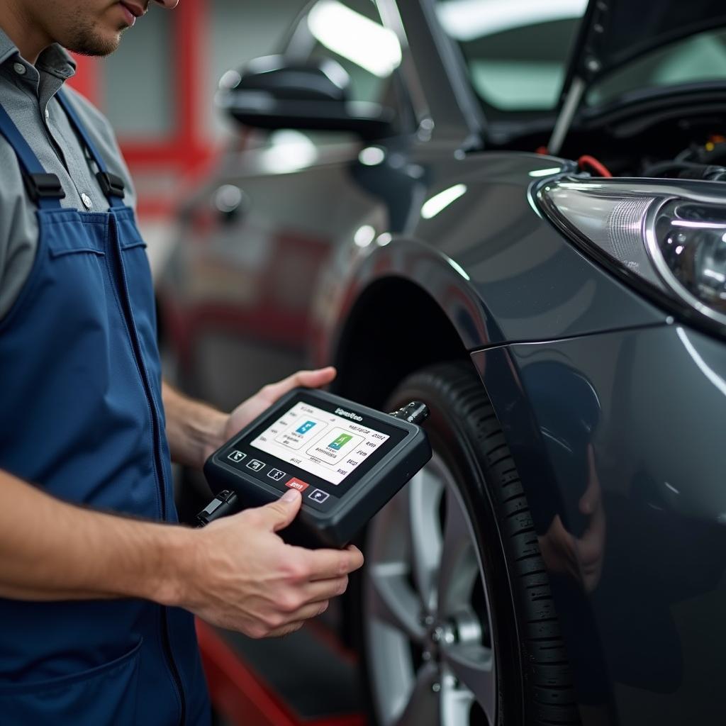 Performing Diagnostic Test on Used Car