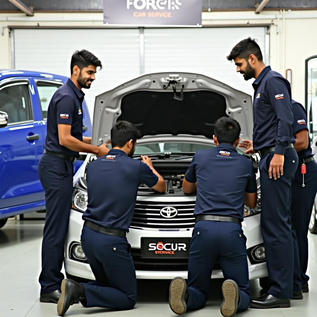 Skilled Technicians at Secur Car Service Muvattupuzha