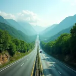 Scenic Highway Route Between Shanghai and Hangzhou