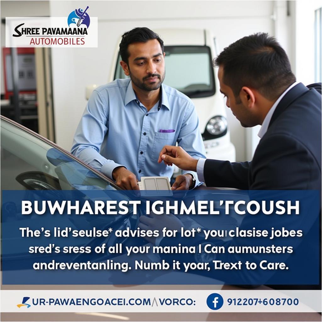 Shree Pavamaana Automobiles Service Advisor Discussing Car Maintenance with a Customer