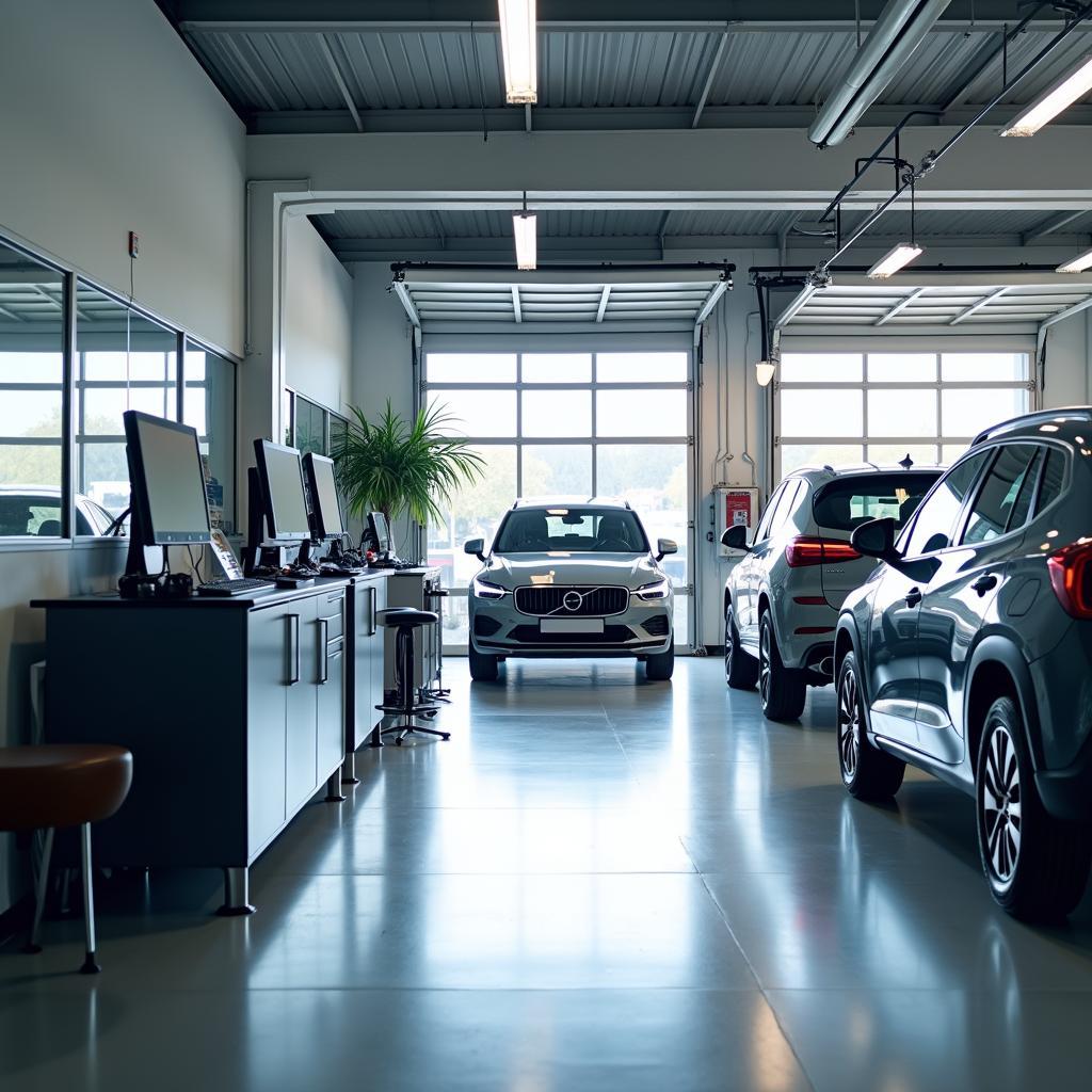 Modern Car Service Garage Interior in Slovenia